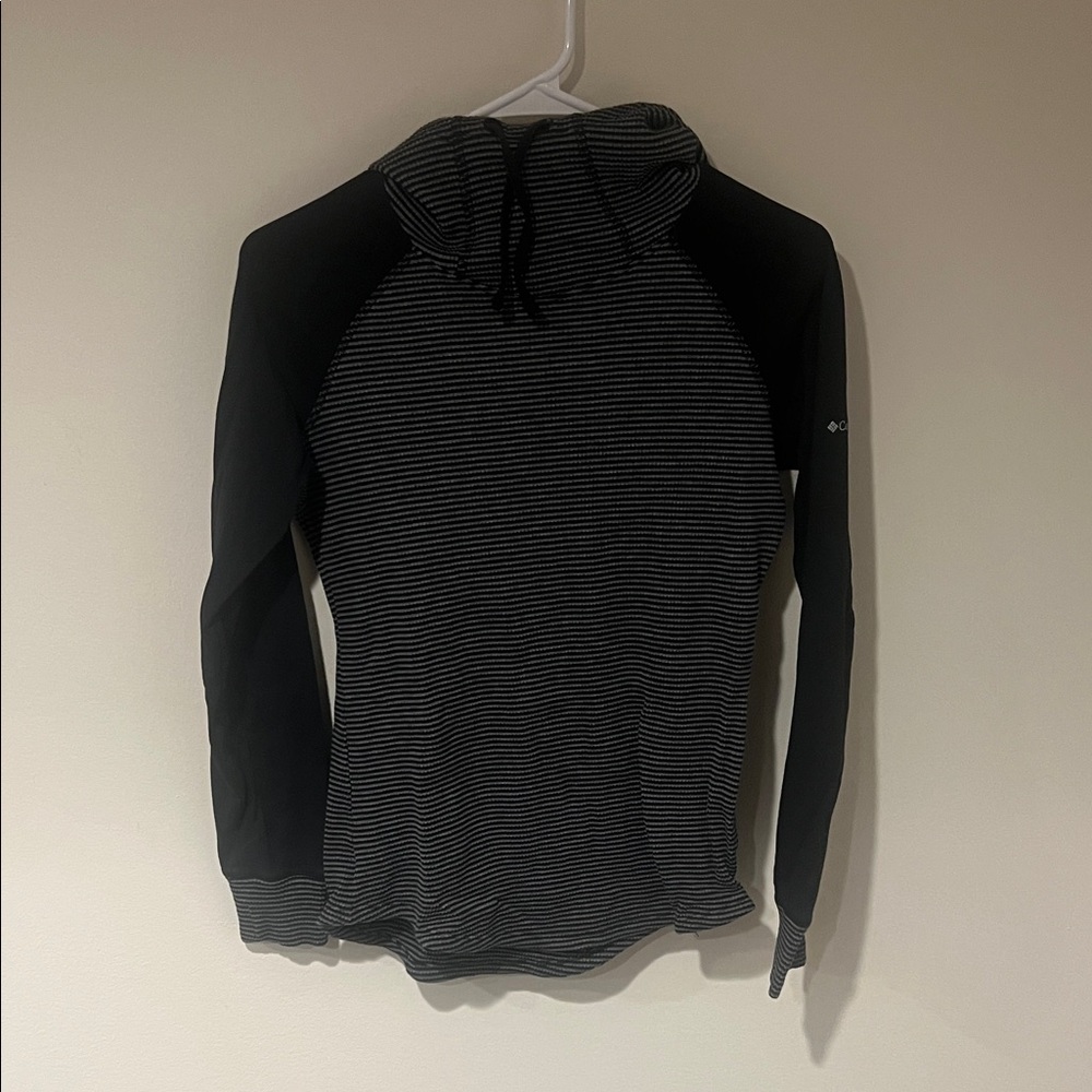Columbia Black and Gray Striped Pullover